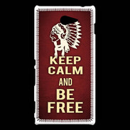 Coque Sony Xperia M2 Keep Calm and Be Free Rouge