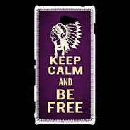 Coque Sony Xperia M2 Keep Calm and Be Free Violet