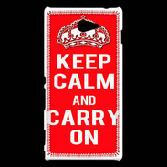 Coque Sony Xperia M2 Keep Calm and Carry on Rouge