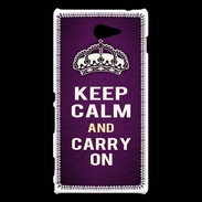 Coque Sony Xperia M2 Keep Calm and Carry on Violet