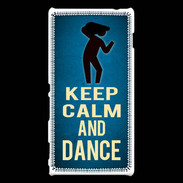 Coque Sony Xperia M2 Keep Calm and Dance Bleu