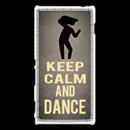 Coque Sony Xperia M2 Keep Calm and Dance Gris