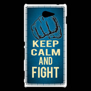 Coque Sony Xperia M2 Keep Calm and Fight Bleu