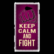 Coque Sony Xperia M2 Keep Calm and Fight Rose