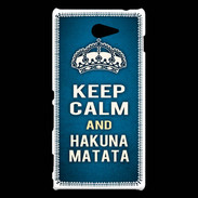 Coque Sony Xperia M2 Keep Calm and Hakuna Matata Bleu
