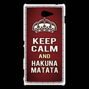 Coque Sony Xperia M2 Keep Calm and Hakuna Matata Rouge