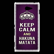 Coque Sony Xperia M2 Keep Calm and Hakuna Matata Violet