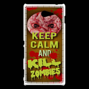 Coque Sony Xperia M2 Keep Calm and Kill Zombies Orange