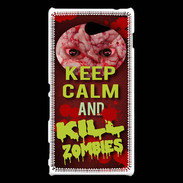 Coque Sony Xperia M2 Keep Calm and Kill Zombies Rouge