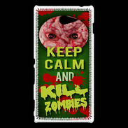 Coque Sony Xperia M2 Keep Calm and Kill Zombies Vert