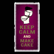 Coque Sony Xperia M2 Keep Calm and Make cake Rose