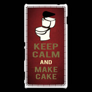 Coque Sony Xperia M2 Keep Calm and Make cake Rouge