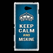 Coque Sony Xperia M2 Keep Calm and Miskine Bleu
