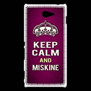 Coque Sony Xperia M2 Keep Calm and Miskine Rose