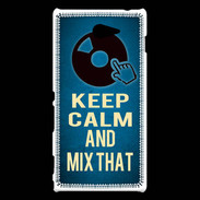 Coque Sony Xperia M2 Keep Calm and Mix that Bleu