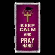 Coque Sony Xperia M2 Keep Calm and Pray Christian Rose