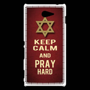 Coque Sony Xperia M2 Keep Calm and Pray jewish Rouge