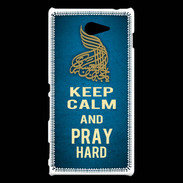 Coque Sony Xperia M2 Keep Calm and Pray Muslim Bleu