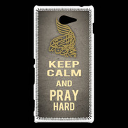 Coque Sony Xperia M2 Keep Calm and Pray Muslim Gris