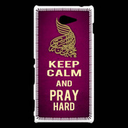 Coque Sony Xperia M2 Keep Calm and Pray Muslim Rose
