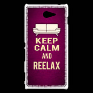 Coque Sony Xperia M2 Keep Calm and Reelax Rose