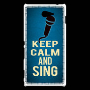 Coque Sony Xperia M2 Keep Calm and Sing Bleu