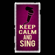 Coque Sony Xperia M2 Keep Calm and Sing Rose