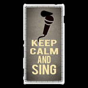 Coque Sony Xperia M2 Keep Calm and Sing Gris