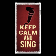 Coque Sony Xperia M2 Keep Calm and Sing Rouge