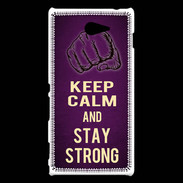 Coque Sony Xperia M2 Keep Calm and Stay strong Violet