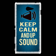 Coque Sony Xperia M2 Keep Calm and Up Sound Bleu