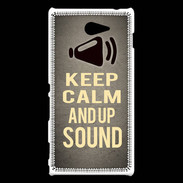 Coque Sony Xperia M2 Keep Calm and Up Sound Gris