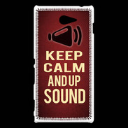 Coque Sony Xperia M2 Keep Calm and Up Sound Rouge
