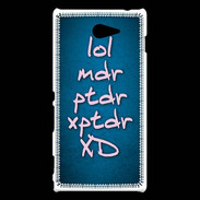 Coque Sony Xperia M2 LOL MDR bleu ZG