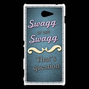 Coque Sony Xperia M2 Swag or Not bleu ZG