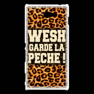 Coque Sony Xperia M2 Wesh garde la pèche Léopard