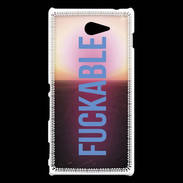 Coque Sony Xperia M2 Fuckable bleu ZG