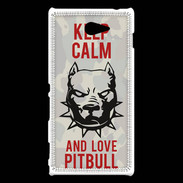 Coque Sony Xperia M2 Keep calm pitbull 1 ZG