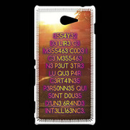 Coque Sony Xperia M2 Message codé ZG