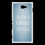 Coque Sony Xperia M2 Apéro bédo dodo bleu ZG