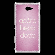 Coque Sony Xperia M2 Apéro bédo dodo Rose ZG