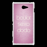 Coque Sony Xperia M2 Boulot Sexo Dodo Rose ZG