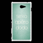Coque Sony Xperia M2 Sexo Apéro Dodo vert ZG