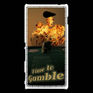 Coque Sony Xperia M2 Poker flamme