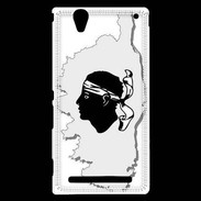 Coque Sony Xperia T2 Ultra Carte de la Corse avec tête 5