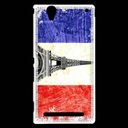 Coque Sony Xperia T2 Ultra Drapeau français vintage 2