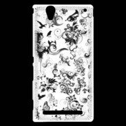 Coque Sony Xperia T2 Ultra Design Fleur Tribal