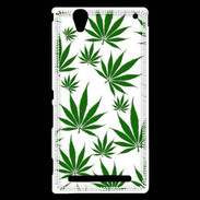 Coque Sony Xperia T2 Ultra Feuille de cannabis sur fond blanc
