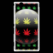 Coque Sony Xperia T2 Ultra Effet cannabis sur fond noir