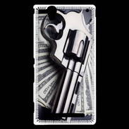 Coque Sony Xperia T2 Ultra Arme et Dollars